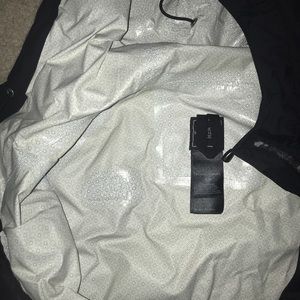 black north face rain jacket!